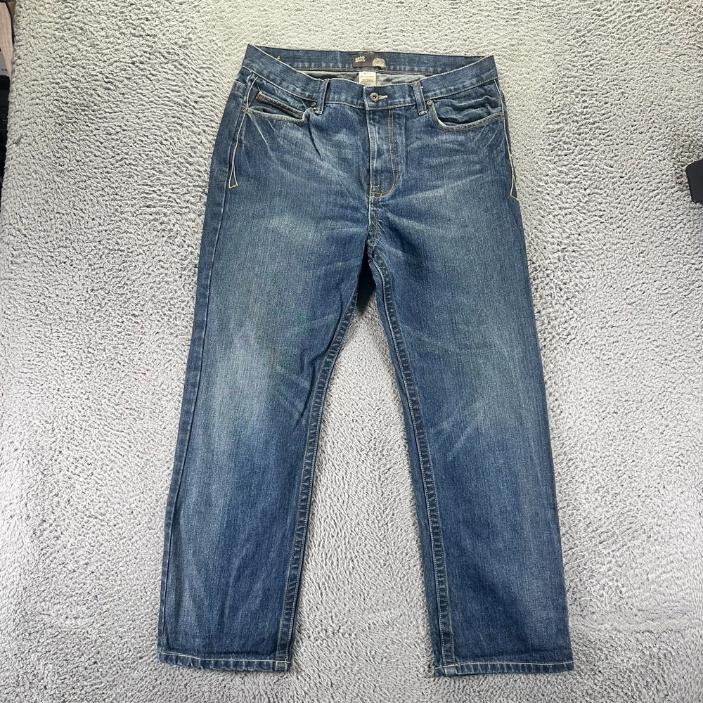 No Boundaries Jeans Mens 36x30 Blue Cotton Denim Straight Faded Travel Workwear